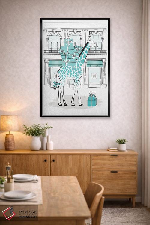 تابلو دکوراتیو زرافه تیفانی اثر مارتینا پاولوا - D5B