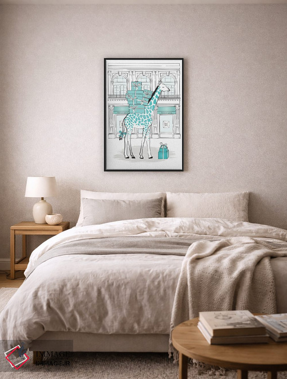 تابلو دکوراتیو زرافه تیفانی اثر مارتینا پاولوا - D6B