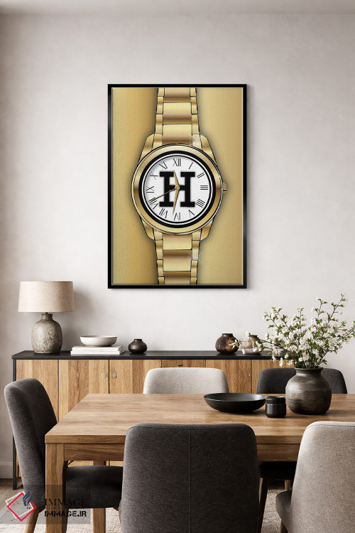 تابلو دکوراتیو ساعت هرمس اثر مارتینا پاولوا - D5B