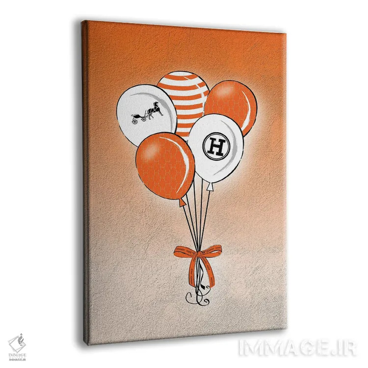 تابلو دکوراتیو بادکنک های هرمس اثر مارتینا پاولوا - نمای پرسپکتیو محصول