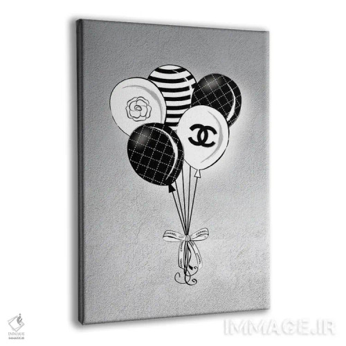 تابلو دکوراتیو بادکنک های شانل اثر مارتینا پاولوا - نمای پرسپکتیو محصول