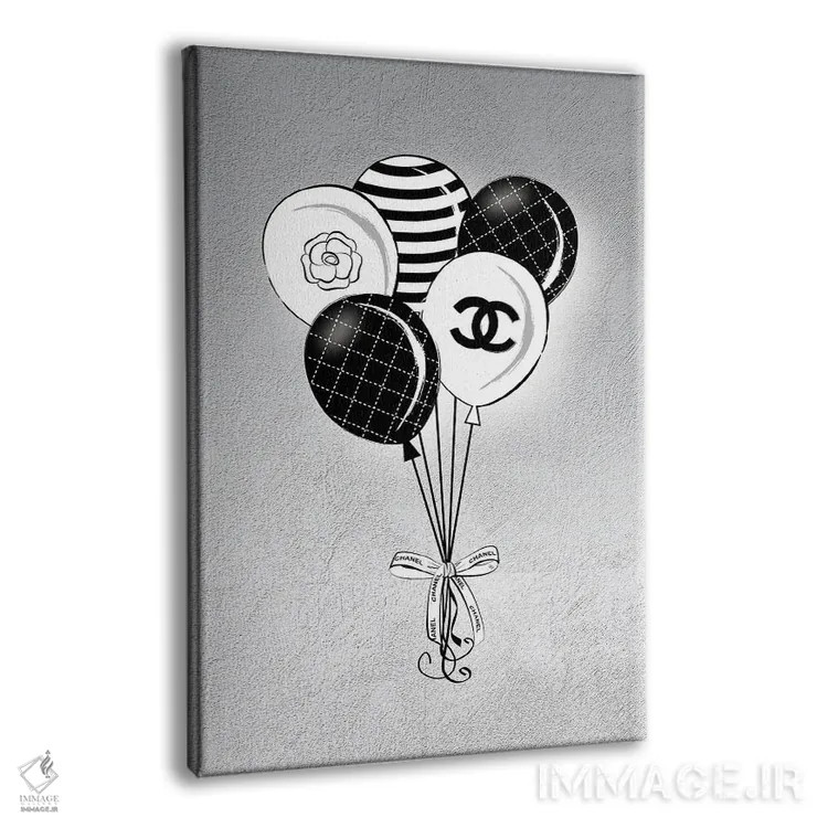 تابلو دکوراتیو بادکنک های شانل اثر مارتینا پاولوا - نمای پرسپکتیو محصول