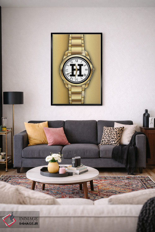 تابلو دکوراتیو ساعت هرمس اثر مارتینا پاولوا - D4B