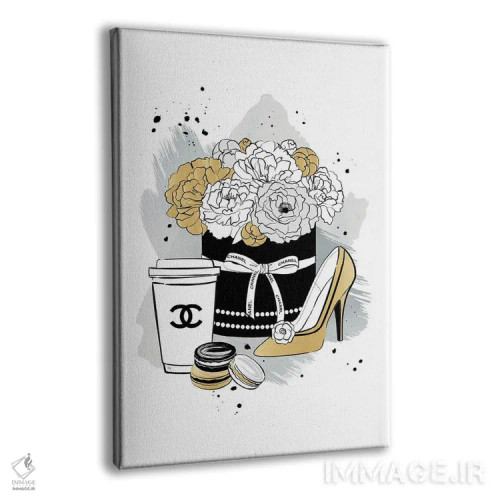 تابلو دکوراتیو رمانس شانل اثر مارتینا پاولوا - نمای پرسپکتیو محصول