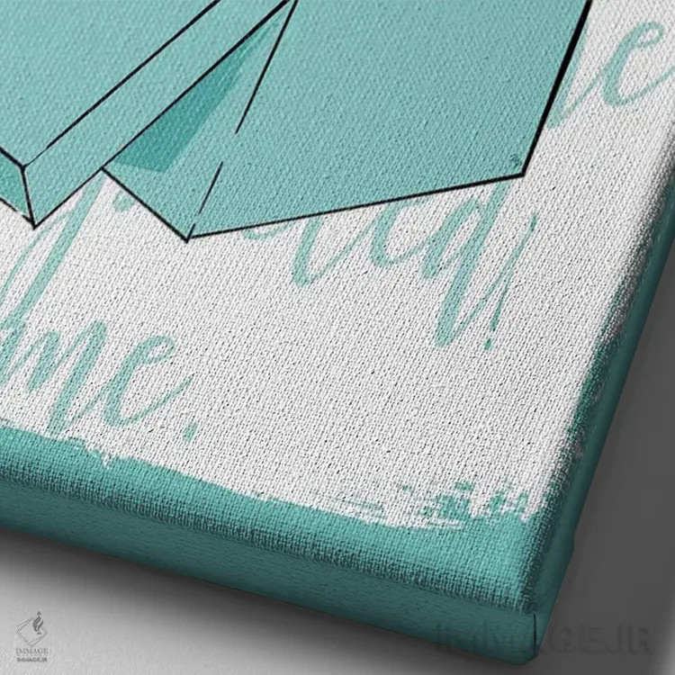 تابلو دکوراتیو تیفانی، من قبول می کنم اثر مارتینا پاولوا - نمای نزدیک بافت بوم