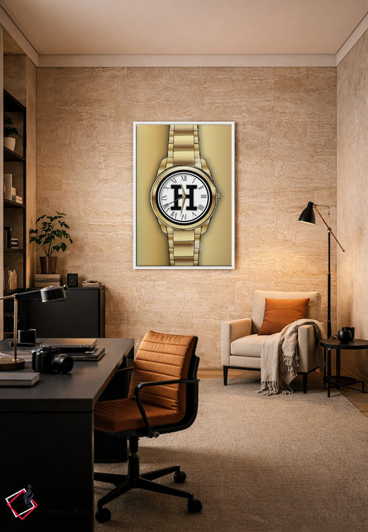 تابلو دکوراتیو ساعت هرمس اثر مارتینا پاولوا - D6W