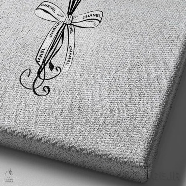 تابلو دکوراتیو بادکنک های شانل اثر مارتینا پاولوا - نمای نزدیک بافت بوم