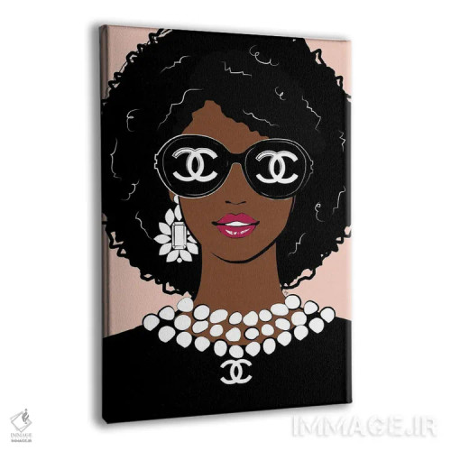 تابلو دکوراتیو خانم مد لوکس اثر مارتینا پاولوا - نمای پرسپکتیو محصول