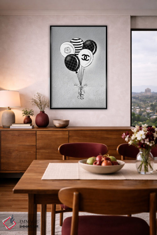 تابلو دکوراتیو بادکنک های شانل اثر مارتینا پاولوا - D4B