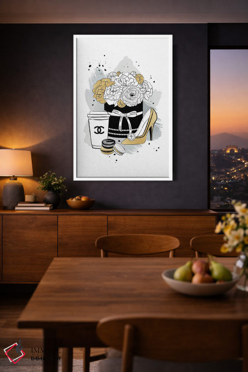 تابلو دکوراتیو رمانس شانل اثر مارتینا پاولوا - D5W