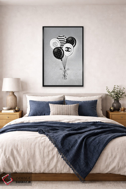 تابلو دکوراتیو بادکنک های شانل اثر مارتینا پاولوا - D6B