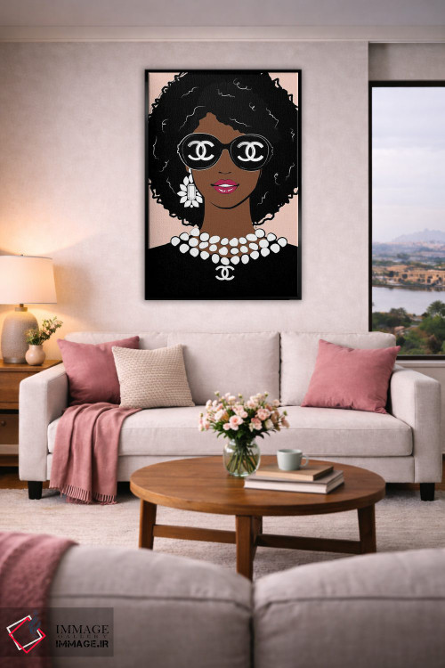 تابلو دکوراتیو خانم مد لوکس اثر مارتینا پاولوا - D6B