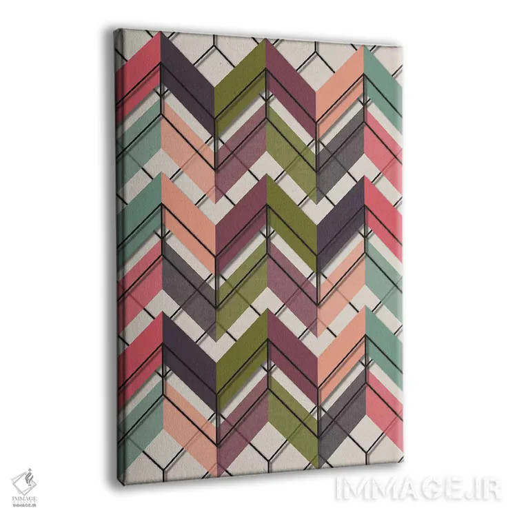 تابلو انتزاعی پرکردن و خط کشی ۵ اثر سوزانا پاز - نمای پرسپکتیو محصول