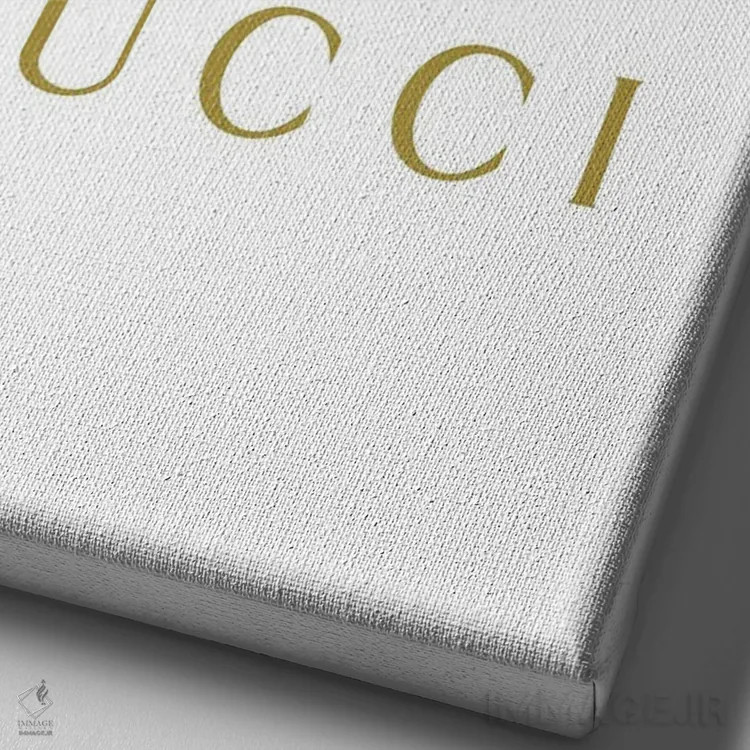 تابلو دکوراتیو طلای گوچی اثر مارتینا پاولوا - نمای نزدیک بافت بوم