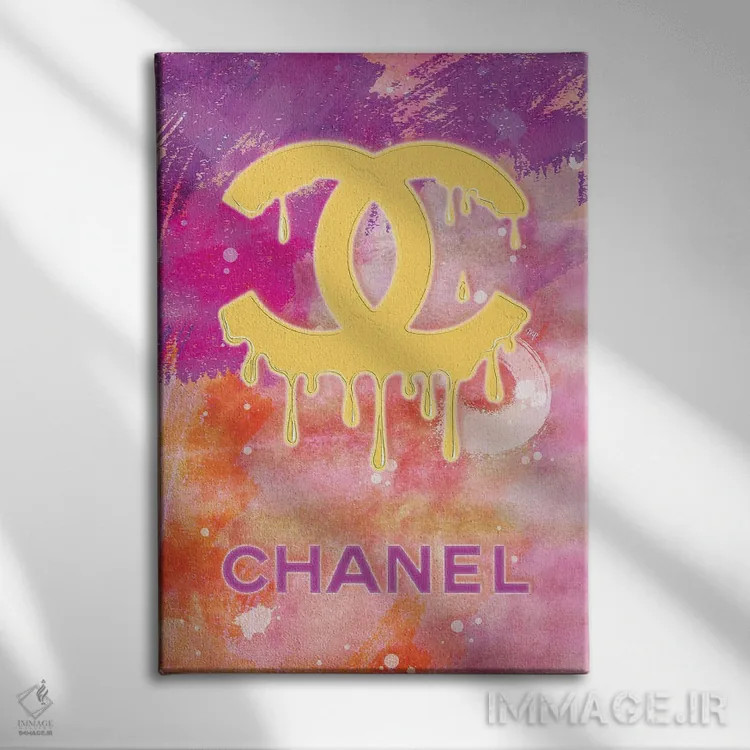 تابلو دکوراتیو رنگ شانل اثر مارتینا پاولوا - نمای روبهرو روی دیوار