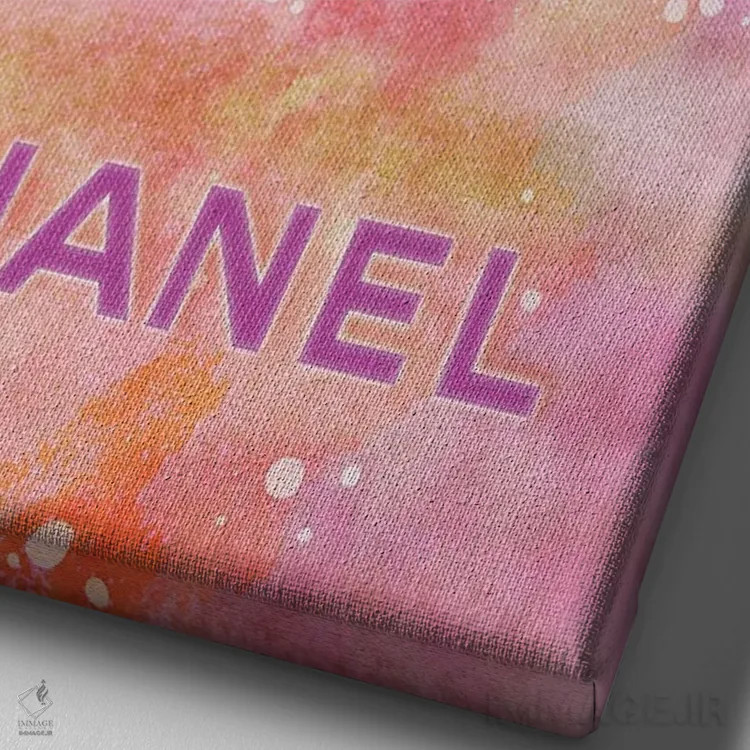 تابلو دکوراتیو رنگ شانل اثر مارتینا پاولوا - نمای نزدیک بافت بوم