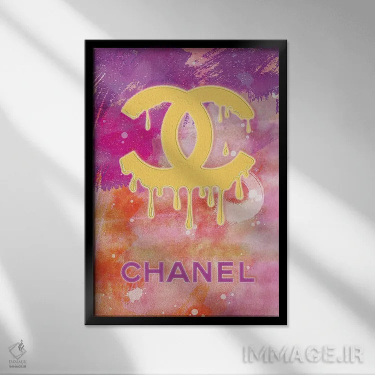 تابلو دکوراتیو رنگ شانل اثر مارتینا پاولوا - نمای قابدار مشکی