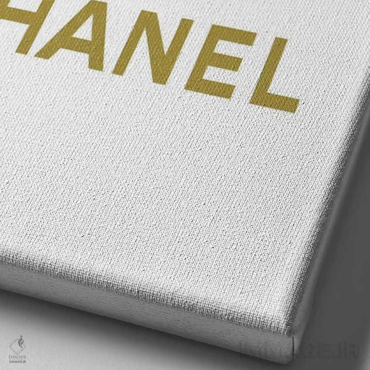 تابلو دکوراتیو طلای شانل اثر مارتینا پاولوا - نمای نزدیک بافت بوم