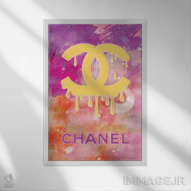 تابلو دکوراتیو رنگ شانل اثر مارتینا پاولوا - نمای قابدار سفید