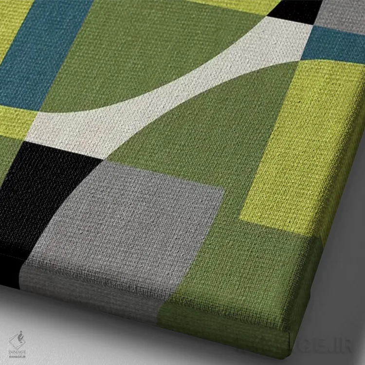 تابلو انتزاعی تکه ها ۴ اثر سوزانا پاز - نمای نزدیک بافت بوم