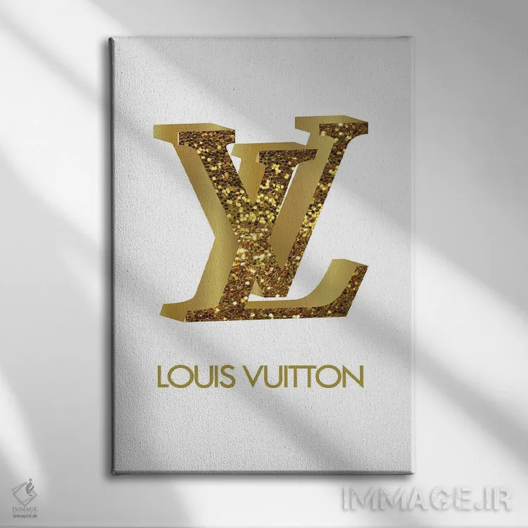 تابلو دکوراتیو طلای لوی ویتون اثر مارتینا پاولوا - نمای روبهرو روی دیوار