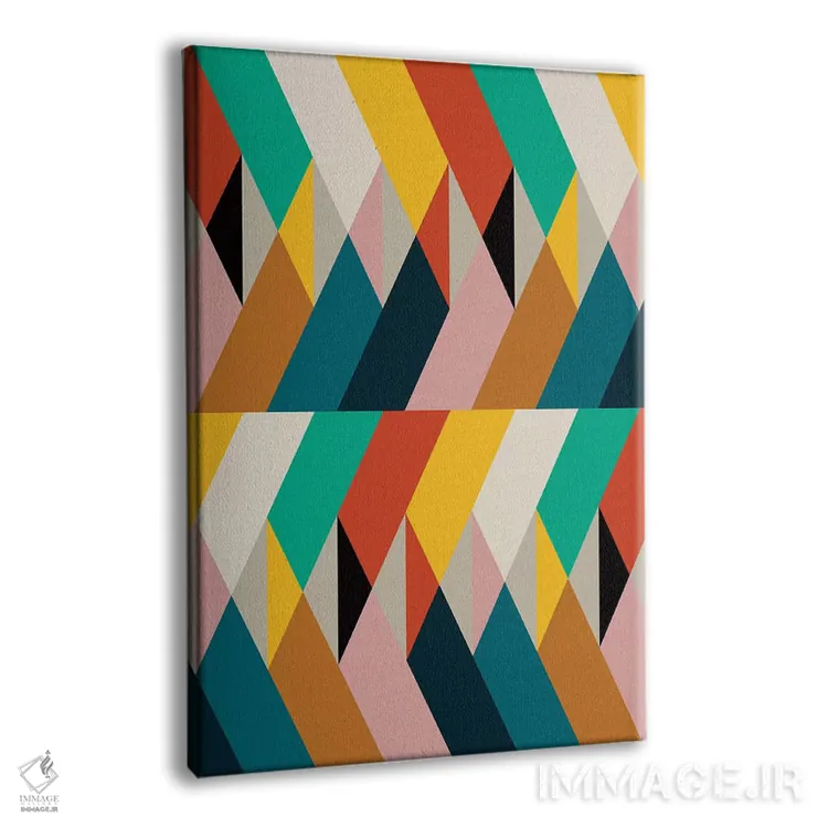 تابلو انتزاعی تکه ها ۸ اثر سوزانا پاز - نمای پرسپکتیو محصول