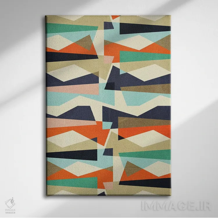 تابلو انتزاعی تکه ها ۵ اثر سوزانا پاز - نمای روبهرو روی دیوار