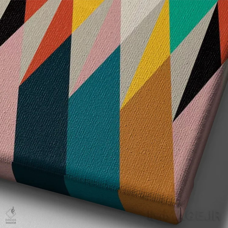 تابلو انتزاعی تکه ها ۸ اثر سوزانا پاز - نمای نزدیک بافت بوم