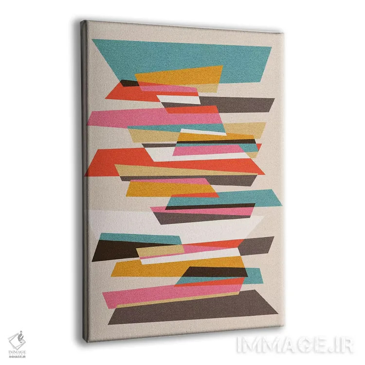 تابلو انتزاعی تکه ها ۷ اثر سوزانا پاز - نمای پرسپکتیو محصول