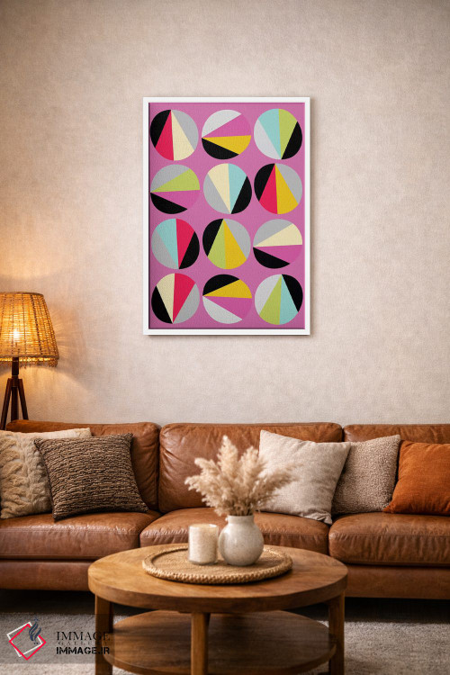 تابلو انتزاعی بازی دایره ها ۳ اثر سوزانا پاز - D2W