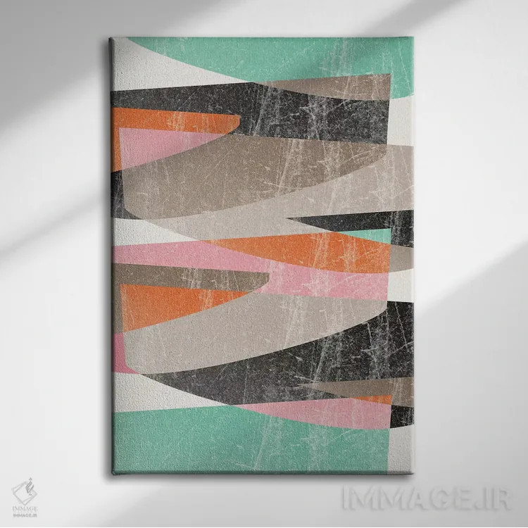تابلو انتزاعی تکه ها ۱۱ اثر سوزانا پاز - نمای روبهرو روی دیوار