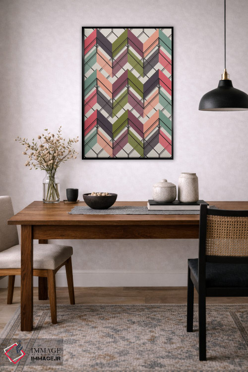 تابلو انتزاعی پرکردن و خط کشی ۵ اثر سوزانا پاز - D4B