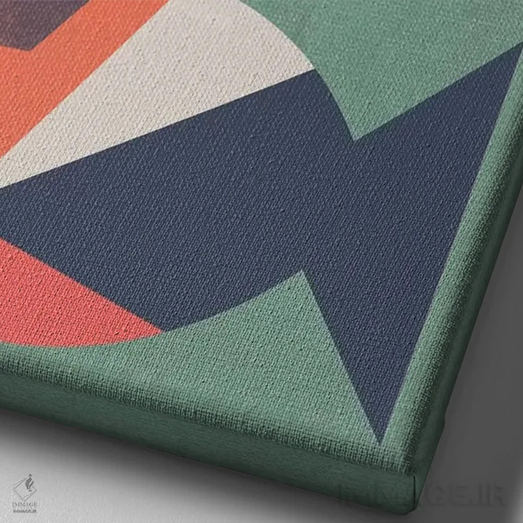 تابلو انتزاعی ماهی کوچک اثر سوزانا پاز - نمای نزدیک بافت بوم