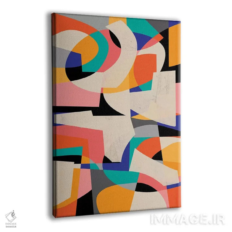 تابلو انتزاعی ضربه رنگی ۳ اثر سوزانا پاز - نمای پرسپکتیو محصول