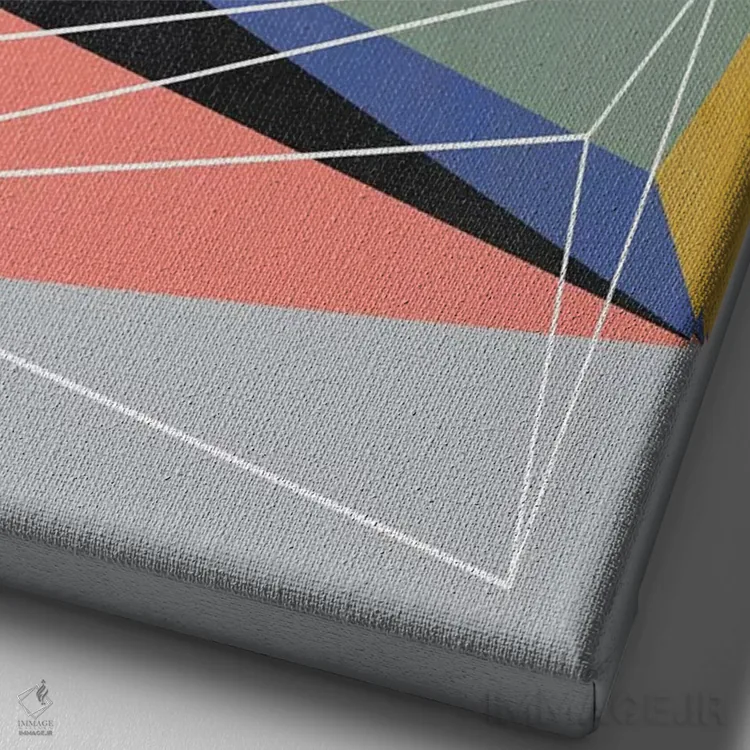 تابلو انتزاعی ناحیه ۳ اثر سوزانا پاز - نمای نزدیک بافت بوم