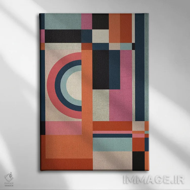 تابلو انتزاعی گرافیک ۶ اثر سوزانا پاز - نمای روبهرو روی دیوار