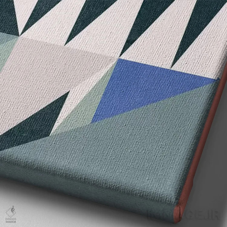 تابلو مینیمال ناحیه ۴ اثر سوزانا پاز - نمای نزدیک بافت بوم