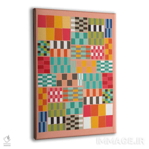 تابلو انتزاعی ضربه رنگی ۲ اثر سوزانا پاز - نمای پرسپکتیو محصول