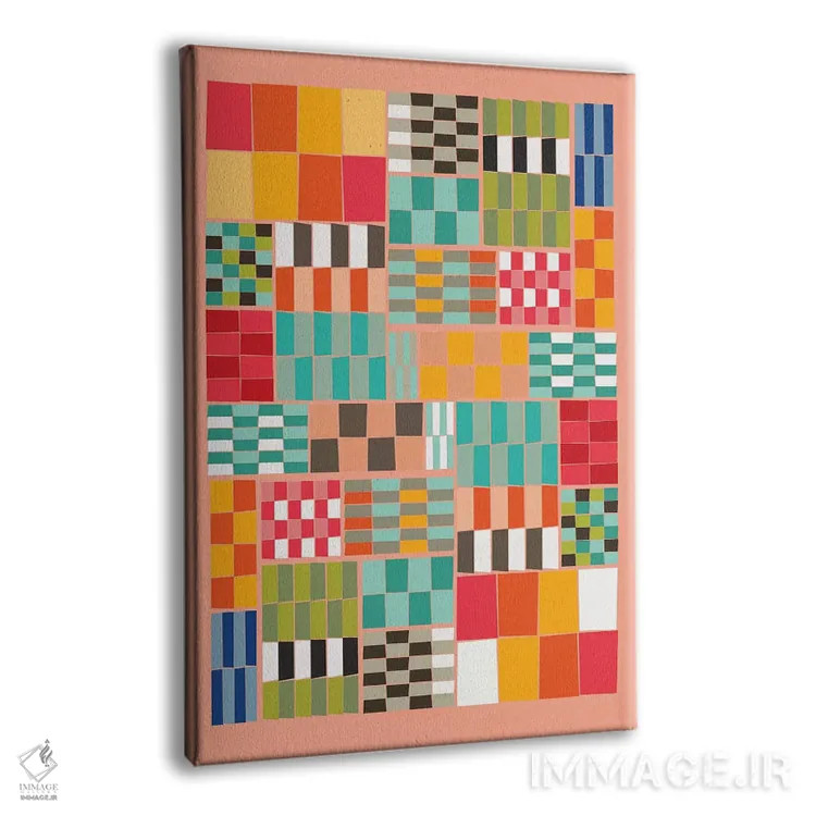 تابلو انتزاعی ضربه رنگی ۲ اثر سوزانا پاز - نمای پرسپکتیو محصول