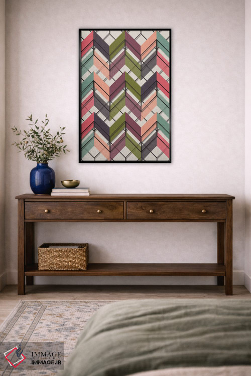 تابلو انتزاعی پرکردن و خط کشی ۵ اثر سوزانا پاز - D5B