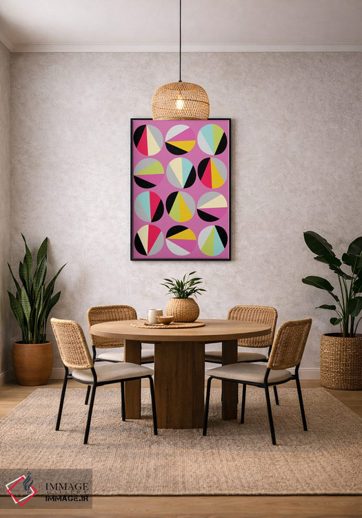 تابلو انتزاعی بازی دایره ها ۳ اثر سوزانا پاز - D4B