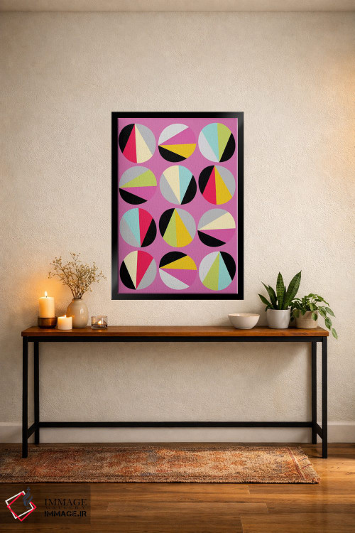 تابلو انتزاعی بازی دایره ها ۳ اثر سوزانا پاز - D5B