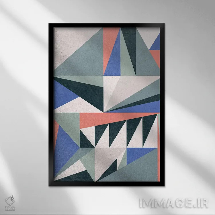 تابلو مینیمال ناحیه ۴ اثر سوزانا پاز - نمای قابدار مشکی