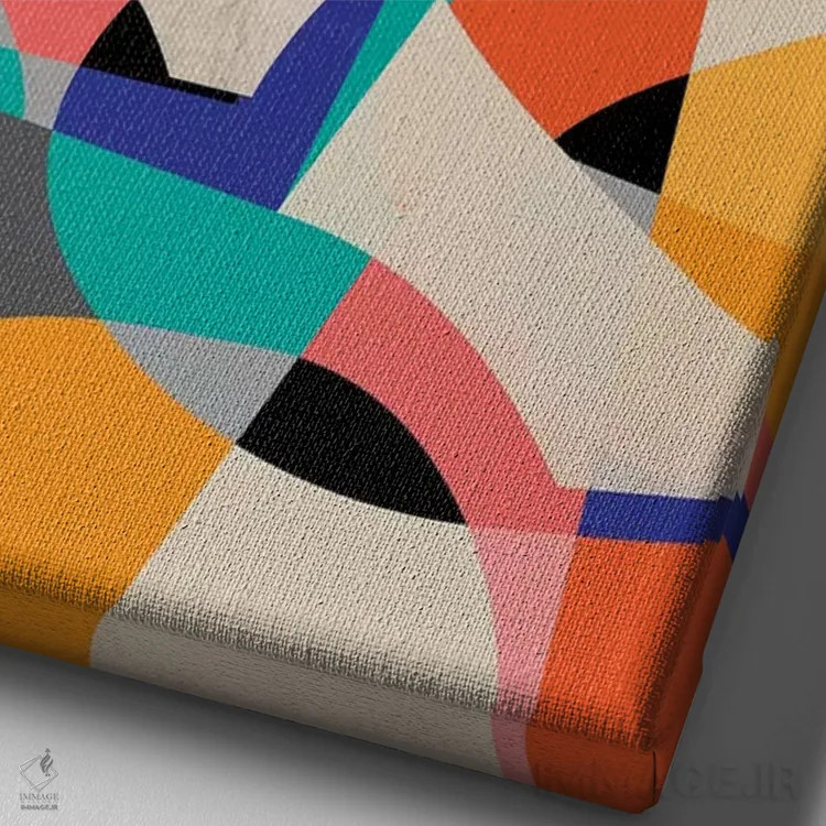 تابلو انتزاعی ضربه رنگی ۳ اثر سوزانا پاز - نمای نزدیک بافت بوم