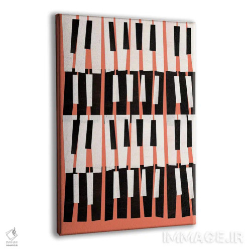 تابلو انتزاعی صدای پیانو اثر سوزانا پاز - نمای پرسپکتیو محصول