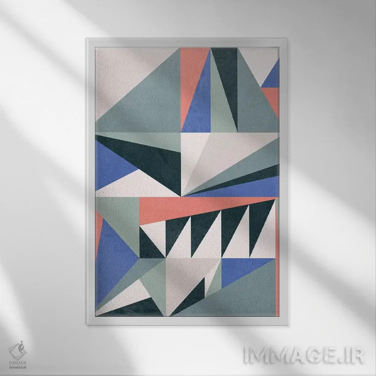 تابلو مینیمال ناحیه ۴ اثر سوزانا پاز - نمای قابدار سفید