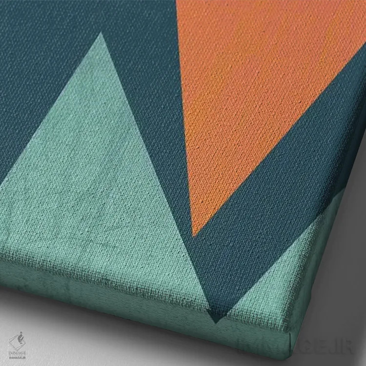 تابلو انتزاعی گرافیک ۵ اثر سوزانا پاز - نمای نزدیک بافت بوم