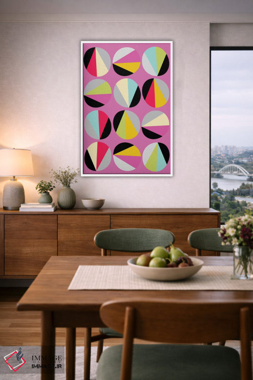 تابلو انتزاعی بازی دایره ها ۳ اثر سوزانا پاز - D6W