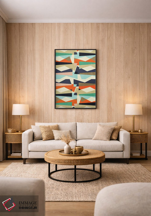 تابلو انتزاعی تکه ها ۵ اثر سوزانا پاز - D1B