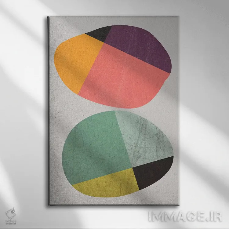 تابلو مینیمال سنگ ها ۱ اثر سوزانا پاز - نمای روبهرو روی دیوار